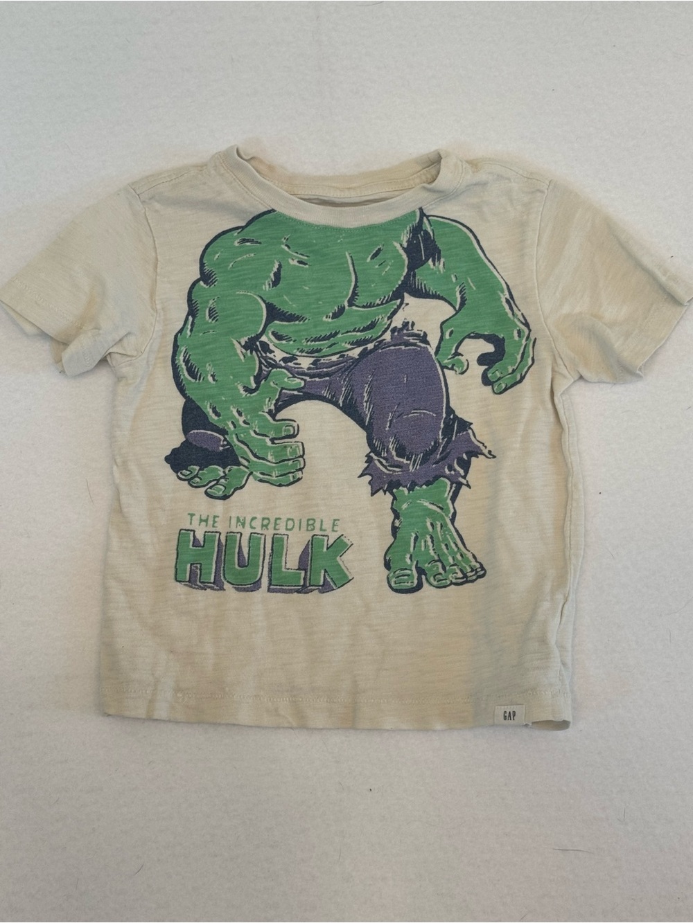Marvel Kids The Incredible Hulk Graphic Tee - Cream & Green